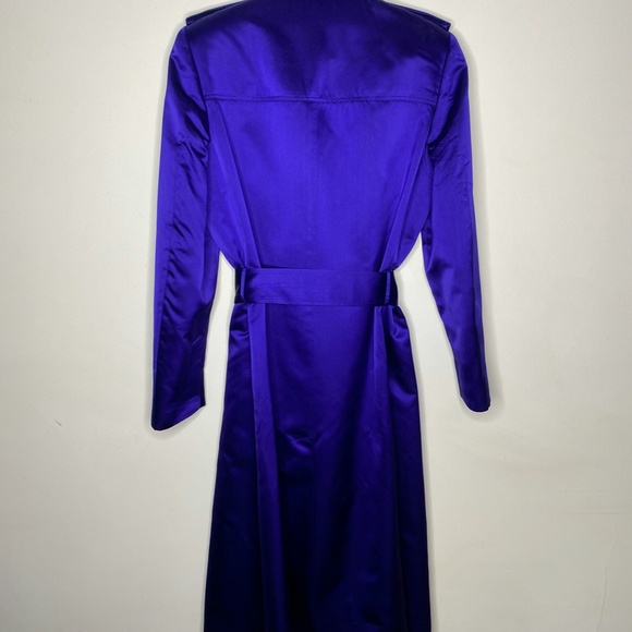 TOM FORD for GUCCI Indigo Blue Satin Trench Coat - Picture 7 of 13